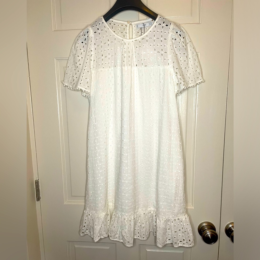 Mango little mini white dress xxs fit xs